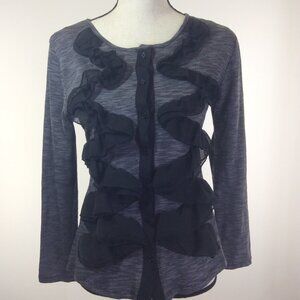 LILLY Lou Womens Top Size Small Gray Black